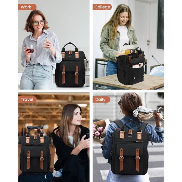 ❤️  Laptop Backpack Women Teacher Nurse Bags Womens Work Backpack Purse - Picture 6 of 8
